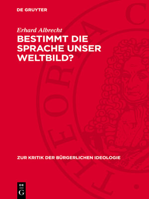 cover image of Bestimmt die Sprache unser Weltbild?
